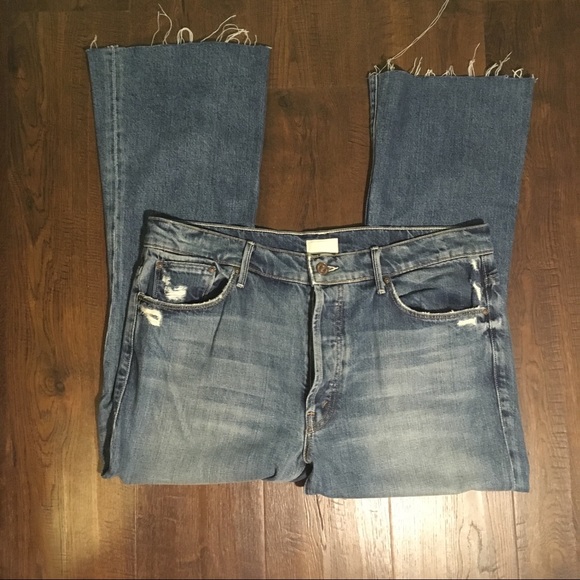 NWOT Mother the Nomad crop fray jeans - Picture 4 of 8